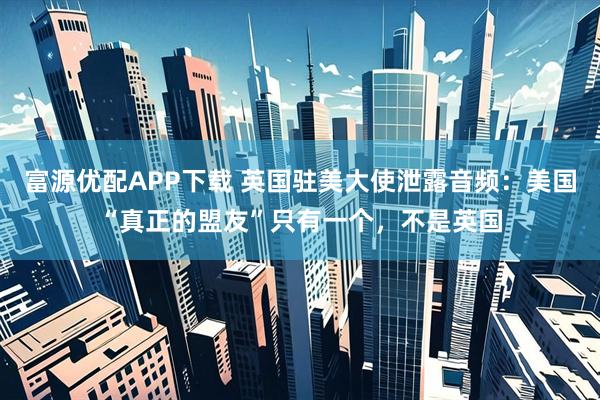 富源优配APP下载 英国驻美大使泄露音频：美国“真正的盟友”只有一个，不是英国